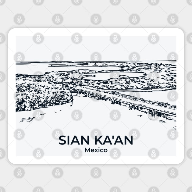 Sian Ka'an - Mexico Magnet by Lakeric